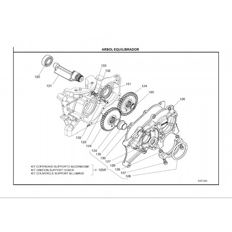 REF.129A KIT TAPA ENGRANAJES X30